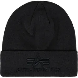 Skimütze ALPHA INDUSTRIES "Alpha Industries Accessoires - Headwear 3D Beanie", Damen, Gr. onesize, schwarz, Obermaterial: 100% Acryl, Mützen