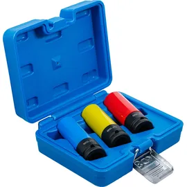 BGS 7300 | Kraft-Schoneinsatz-Satz | 3-tlg. | 12,5 mm (1/2") SW 17 19 / 21 mm | für Hand- / Schlagschrauber | mit Kunststoffhülse | CR-MO Stahl