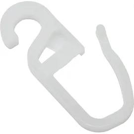 GARDINIA Faltenlegehaken POM-Qualität 16 mm Rohweiß 10-er Pack