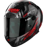 Nolan X-804 RS Ultra Carbon Spectre Helm, schwarz-grau-rot, Größe L