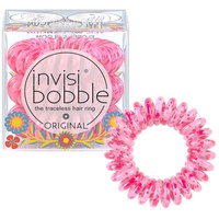 invisibobble Original Haargummi "Yes, We Cancun" I 3x Spirale Haargummis Pink für Mädchen & Damen I starker Halt & haarschonend I Limited Collection Flores & Bloom