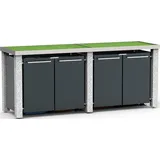 Mülltonnenverkleidung Typ-SW, 4x 120l, Türfarbe Anthrazit