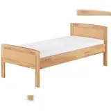Erst-Holz Einzelbett Buche hohes Seniorenbett 90x220 Überlänge V-60.72-09-220 Rollrost und Matratze inkl.