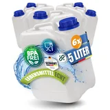 Kosmetex 6X Kanister 5L, Geschmacksneutral, Wasserkanister für Wasser & Getränke | lebensmittelecht & BPA frei, für Outdoor, Camping, Haushalt & Gewerbe | Made in Germany