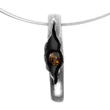 Ostsee-Schmuck Halsreif Gleiter-Hedi-Sarah Vicenca Silber/ Bernstein