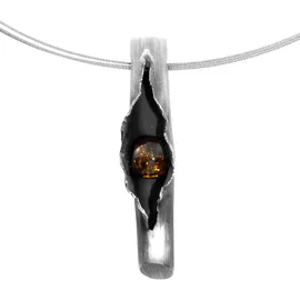 Ostsee-Schmuck Halsreif Gleiter-Hedi-Sarah Vicenca Silber/ Bernstein