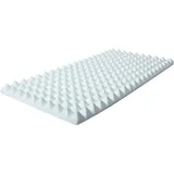 MUSIC STORE Pyramis Absorber, 100x50x70mm, Hochwertiger Akustikschaum, Basotect, Effiziente Schallabsorption, Selbstklebend, Weiß