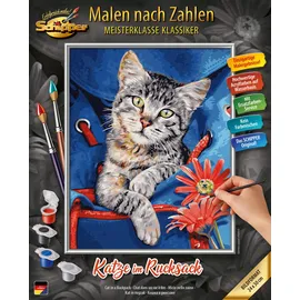 Schipper Katze im Rucksack Malen nach Zahlen 1 St. mehrfarbig