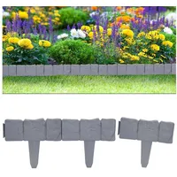 Deuba Beetbegrenzung, Kunststoff 7,5m UV-beständig Erdspieß wetterfest Beetumrandung bunt 7,5m | 25 cm
