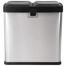 Songmics Mülleimer 30 l Silber/Schwarz