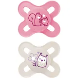 MAM Original Start Fopspeen Silicone Pink 0-2 2 St Schnuller