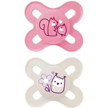 MAM Original Start Fopspeen Silicone Pink 0-2 2 St Schnuller