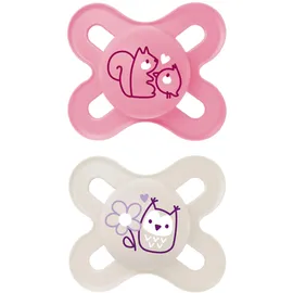 MAM Original Start Fopspeen Silicone Pink 0-2 2 St Schnuller