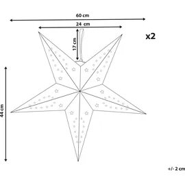 Beliani Papierstern 60 cm smaragdgrün