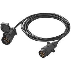 ProPlus 343525V02 Verlängerungskabel Anhänger 3 Meter Stecker & Steckdose 7 polig