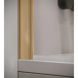 Badplaats Duschwand für Badewanne Torino 60 x 140 cm Gold - Drehbare Duschtrennwand mit 5 mm ESG Sicherheitsglas, Nano-Beschichtung - Gold