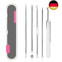 Rnitle Mitesserentferner Komedonenquetscher Set,Edelstahl Akne Whiteheads