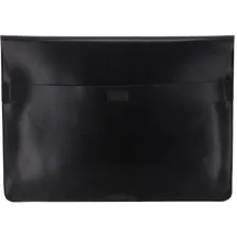 Buckle & Seam Leder Laptop Sleeve Terra (15"), Notebooktasche, Schwarz