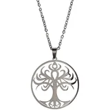 Saraswati Halskette Baum des Lebens Edelstahl