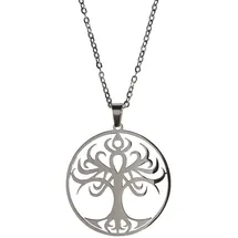 Saraswati Halskette Baum des Lebens Edelstahl