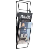 cagü Zeitungsständer MATS Schwarz hängend 60cm Höhe inkl. Schrauben & Dübel