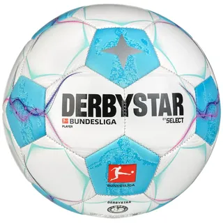 derbystar Bundesliga Player Fußball Freizeitball 2024/25 weiss/blau/pink 5