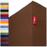 r-up Spannbettlaken Baumwolle-Elasthan 120 x 200 - 130 x 220 cm braun