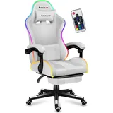 huzaro Force 4.7 RGB, Gaming Stuhl, Schwarz, Weiss