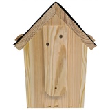 Weitere Nistkasten natur mit Holzdach/Dachpappe und Reinigungsklappe Einflugloch 2,8 cm