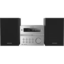 GRUNDIG CMS 4200 BT DAB+ Kompaktanlagen (Silber (Bedienteil), Schwarz (Lautsprecher))