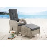 Destiny PALMA CASA Hochlehner + Fußhocker, vintage weiß