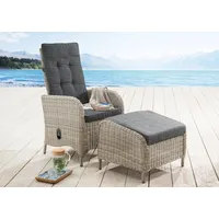 Destiny PALMA CASA Hochlehner + Fußhocker vintage weiß