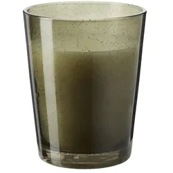 HOME STORY Kerze im Glas   , grau , Glas,Wachs , Maße (cm): H: 16  Ø: 13