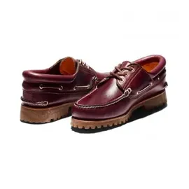 Timberland Mens Boat Shoe burgundy 7.5 Wide Fit