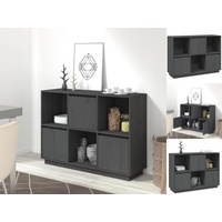 vidaXL Sideboard Grau 110,5x35x80 cm Massivholz Kiefer