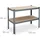 Relaxdays Werkbank, 150kg, HxBxT: 90x120x60 cm, 2 verstellbare Ebenen, Werktisch, Stahl & MDF, Werkstattregal, anthrazit