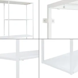 [en.casa] Standregal Vehmaa 90 x 30 x 188 cm Weiß