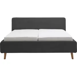 Meise Möbel meise.möbel Polsterbett Mattis 180 x 200 cm Cord Grau Anthrazit