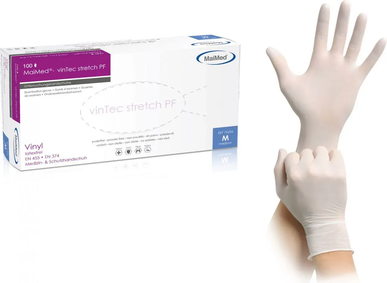 MaiMed vinTec stretch Einmalhandschuhe puderfrei