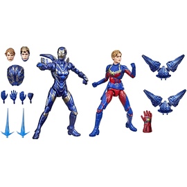 Marvel Hasbro Legends Series 15 cm große Captain Rescue Armor Figuren 2er-Pack, Infinity Saga, Premium-Design und 12 Accessoires, F0190, Mehrfarbig