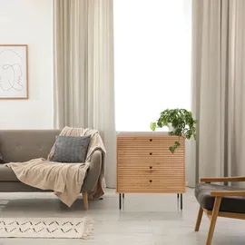 hjh living Linno K 80 x 85 x 40 cm Eiche / Braun