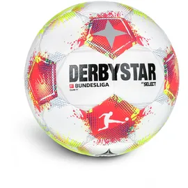derbystar Bundesliga Club TT Fußball Trainingsball 2024/25 weiss/orange/pink 5