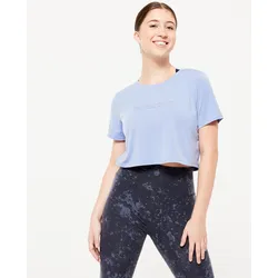 Tanz-Shirt Damen Crop Top kurzarm Modern Jazz Dance - blau M