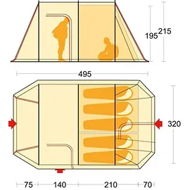 Ferrino Chanty Deluxe 5 weiß/grau
