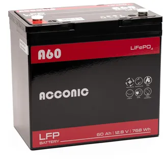 Acconic A60 LiFePO4 12V Lithium Versorgungsbatterie 60Ah
