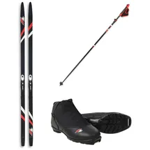 F2 Set Ski Ride Pro CC 200cm|Langlaufschuh Ride CC Gr. 39 |Skistock 120-170cm SCHWARZ 200 CM