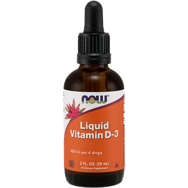 NOW Foods Vitamin D-3 Liquid 400 IU - 60 ml.)