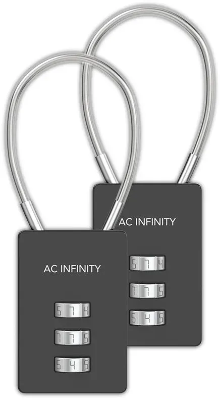 AC Infinity Kombinationsschloss, flexible Stahlkabelschlaufe, 2er-Pack