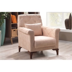 Casa Padrino Designer Bergere Sessel Paris Creme - Hotel Möbel