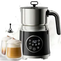 Milchaufschäumer Elektrisch 6-in-1-800ml Automatischer Milchschäumer für Heiße & Kalte Schäume, Spülmaschinengeeignet, Abnehmbares, Leise, für Hafermilch, Sojamilch, Latte, Cappuccino (0.8L)